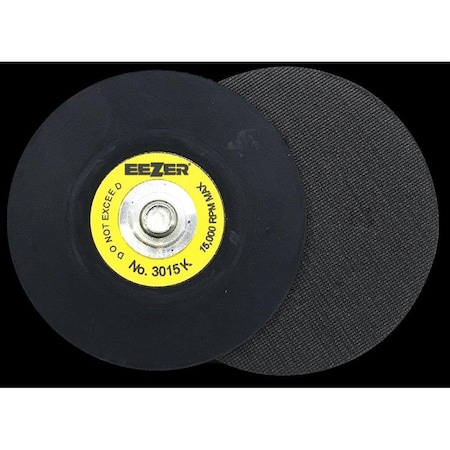 Eezer Products 3in Hook and Loop, Heavy Duty Backup Pad, Firm Edge, 5/16x24 Male Thread 3015K